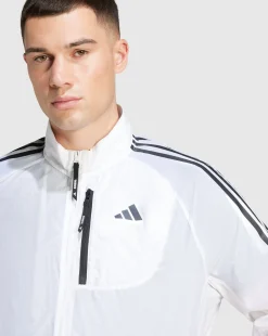 Giacca Own the Run 3-Stripes Packable Bianco Uomo