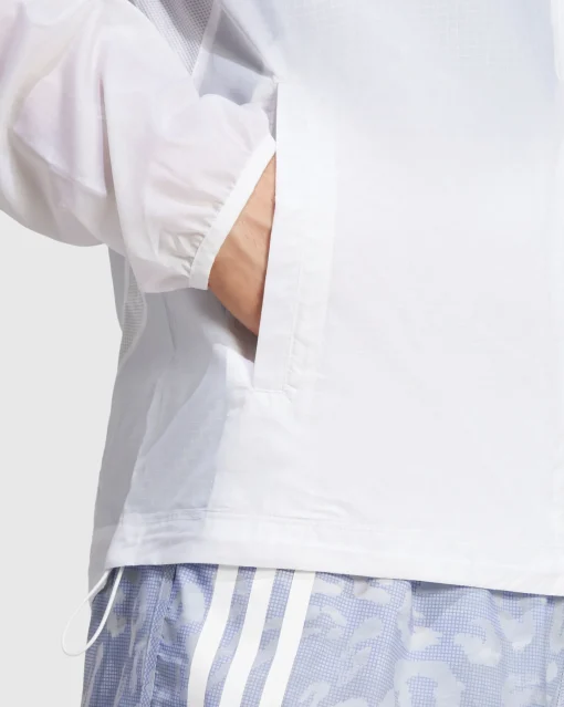 Giacca Own the Run 3-Stripes Packable Bianco Uomo