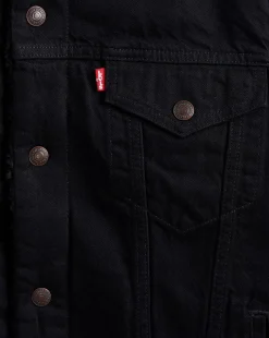 Giacca Sherpa Trucker Nero Uomo