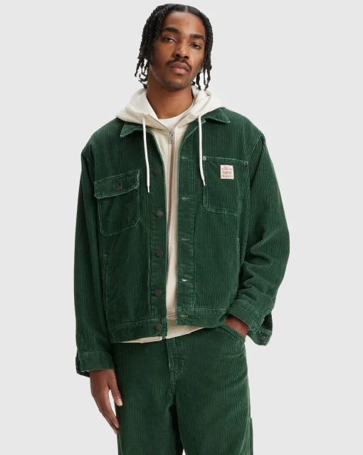 Giacca Trucker Sunrise Verde Uomo