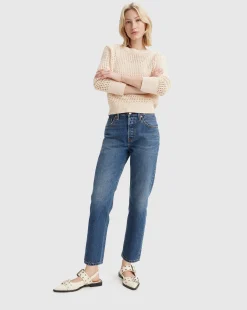 Jeans Accorciati 501 Original Lightweight Blu Donna