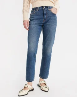 Jeans Accorciati 501 Original Lightweight Blu Donna