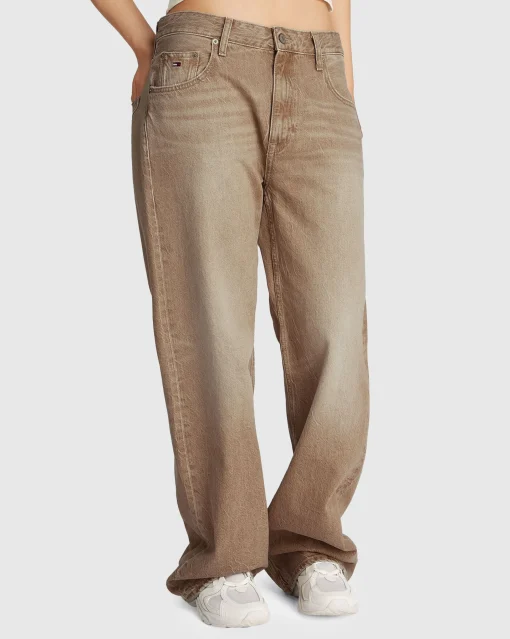 Jeans Mia relaxed fit a vita media Marrone Donna