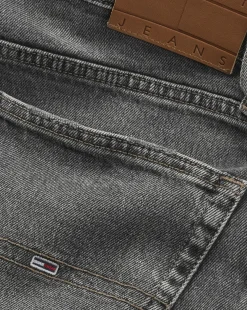 Jeans regular fit dritti neri con scoloriture Nero Uomo