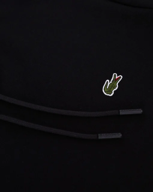 Lacoste Felpa con Cappuccio Basic Nero Uomo