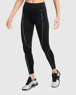 Leggings a 7/8 a vita alta con sostegno elevato Nero Donna