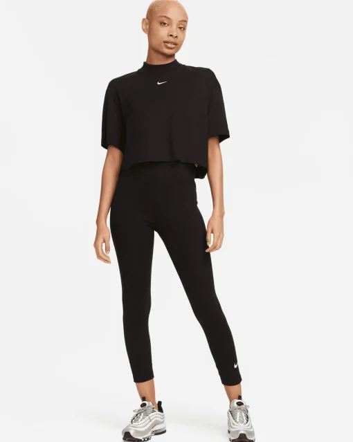 Leggings a 7/8 a vita alta Nero Donna