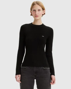 Levi's Felpa Girocollo Caviar Nero Donna