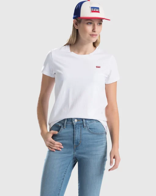 Levi's T-Shirt Perfect Tee Bianco Donna