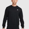 Maglia a girocollo in French Terry Nero Uomo