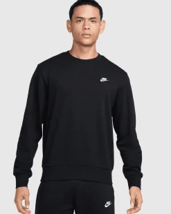 Maglia a girocollo in French Terry Nero Uomo