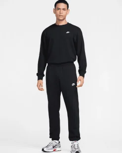 Maglia a girocollo in French Terry Nero Uomo