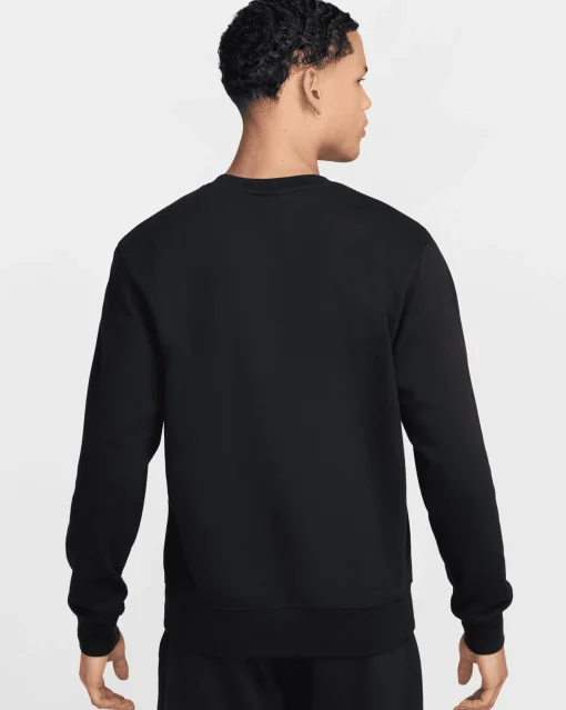 Maglia a girocollo in French Terry Nero Uomo