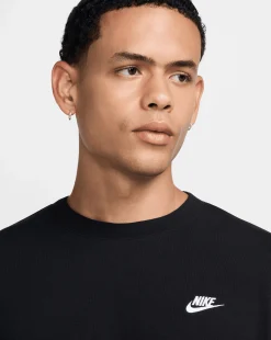 Maglia a girocollo in French Terry Nero Uomo