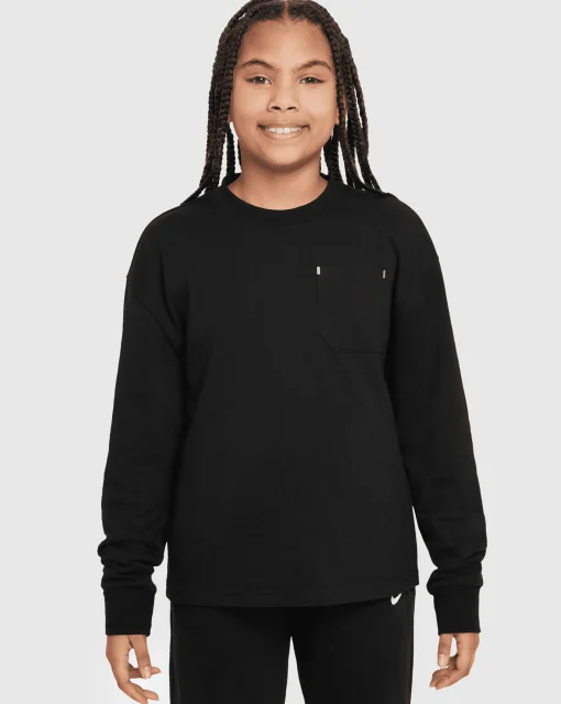 Maglia a manica lunga City Utility Nero Bambino