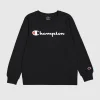 Maglia a maniche lunghe in cotone Nero Bambino
