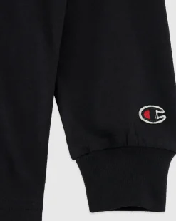 Maglia a maniche lunghe in cotone Nero Bambino