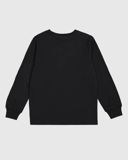 Maglia a maniche lunghe in cotone Nero Bambino