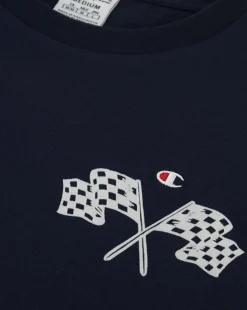 Maglia girocollo a manica lunga Blu Uomo