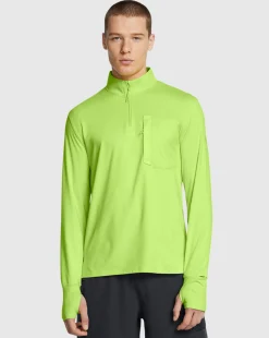 Maglia UA Launch Trail ¼ Zip Morph Green Verde Uomo