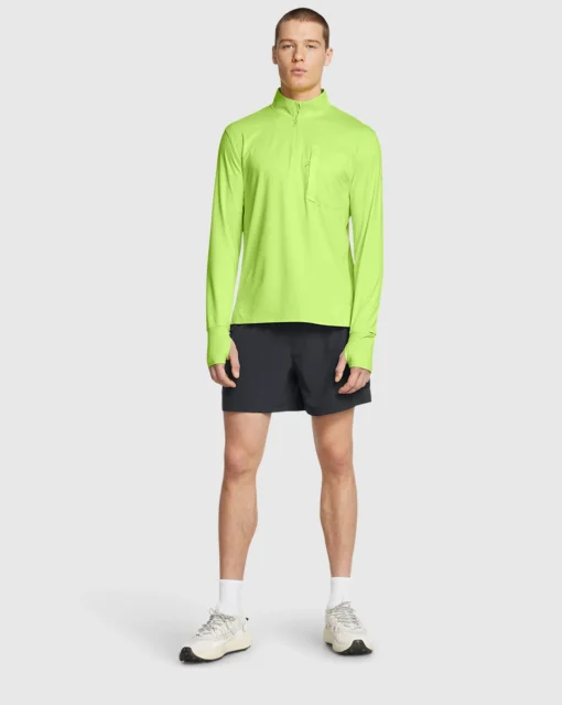 Maglia UA Launch Trail ¼ Zip Morph Green Verde Uomo