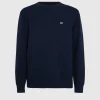 Maglione Girocollo Slim Essentials Blu Uomo