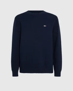 Maglione Girocollo Slim Essentials Blu Uomo