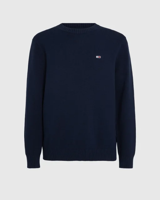 Maglione Girocollo Slim Essentials Blu Uomo