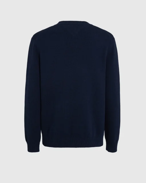 Maglione Girocollo Slim Essentials Blu Uomo