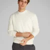 Maglione in Cotone con Monogramma Bianco Uomo