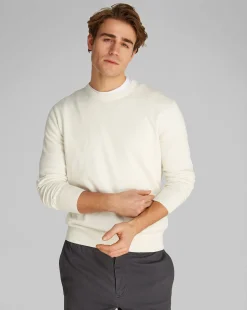 Maglione in Cotone con Monogramma Bianco Uomo