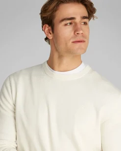 Maglione in Cotone con Monogramma Bianco Uomo