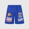 Mitchell&Ness Multi Hit Nylon Shorts Vintage Logo Philadelhia 76ers Blu Uomo