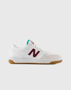 New Balance 480 Court Bianco Bordeaux Bambino