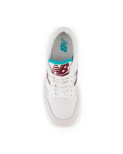 New Balance 480 Court Bianco Bordeaux Bambino