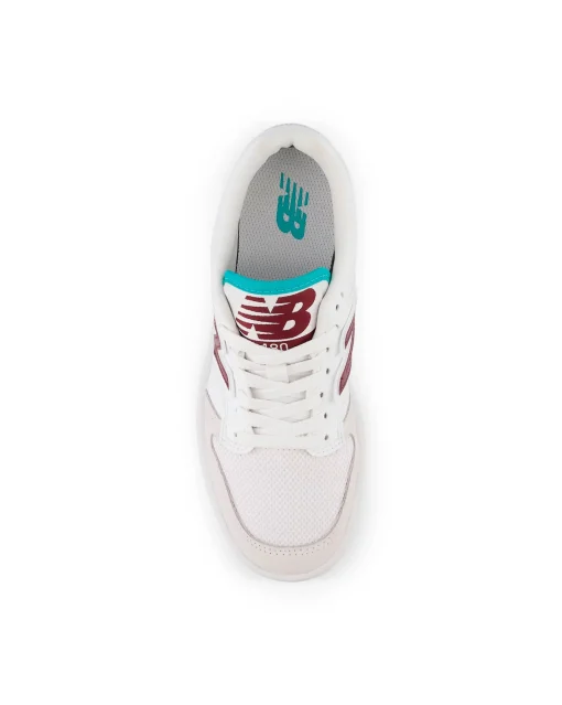 New Balance 480 Court Bianco Bordeaux Bambino