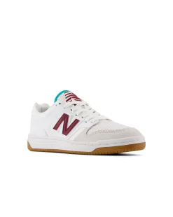 New Balance 480 Court Bianco Bordeaux Bambino