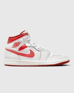 Nike Air Jordan 1 Mid SE White Red Uomo