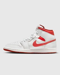 Nike Air Jordan 1 Mid SE White Red Uomo