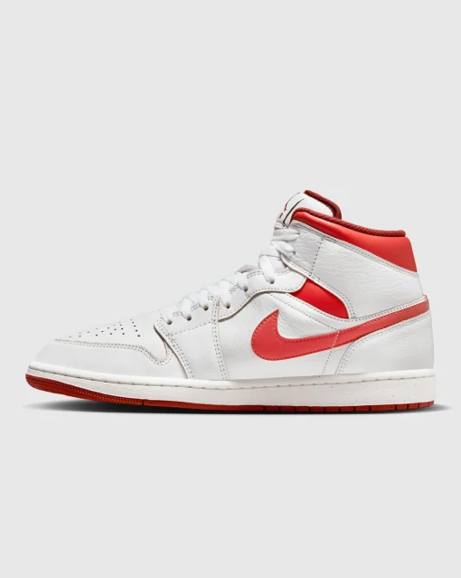 Nike Air Jordan 1 Mid SE White Red Uomo