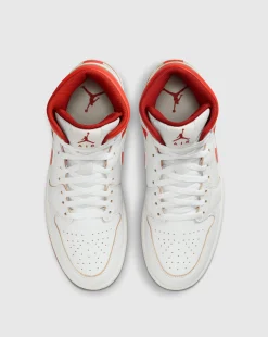 Nike Air Jordan 1 Mid SE White Red Uomo