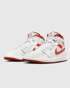 Nike Air Jordan 1 Mid SE White Red Uomo