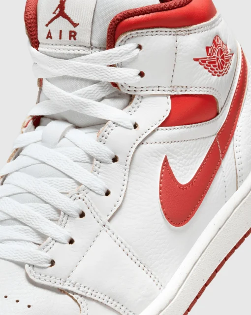 Nike Air Jordan 1 Mid SE White Red Uomo