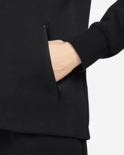 Nike Felpa Con Cappuccio Sportswear Tech Fleece Windrunner Full-Zip Nero Donna