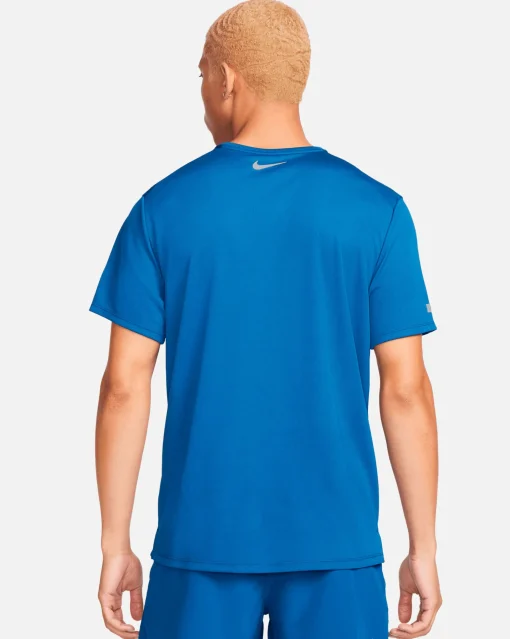 Nike Miler Flash T-Shirt Dri-FIT UV Blu Uomo