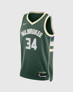 Nike NBA Canotta Milwaukee Bucks Icon Edition 2022/23 Antetokounmpo Verde Uomo