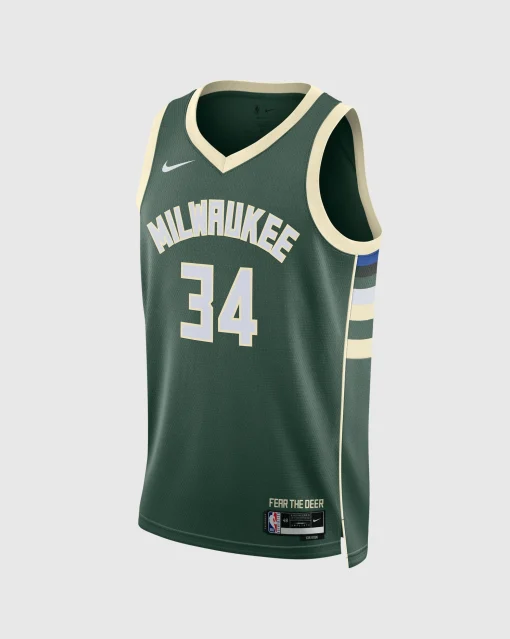 Nike NBA Canotta Milwaukee Bucks Icon Edition 2022/23 Antetokounmpo Verde Uomo