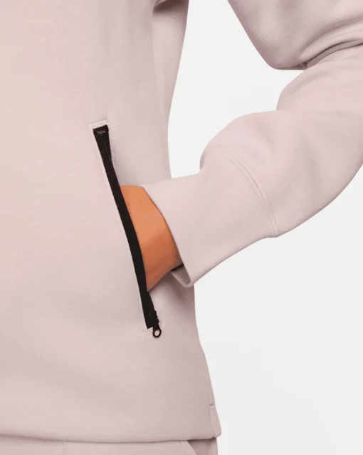 Nike Tech Fleece Windrunner Felpa Con Cappuccio Full Zip Rosa Donna