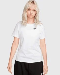 Nike T-Shirt Club Essentials Bianco Donna