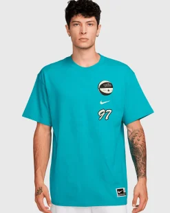 Nike T-shirt da basket M90 Nero Uomo